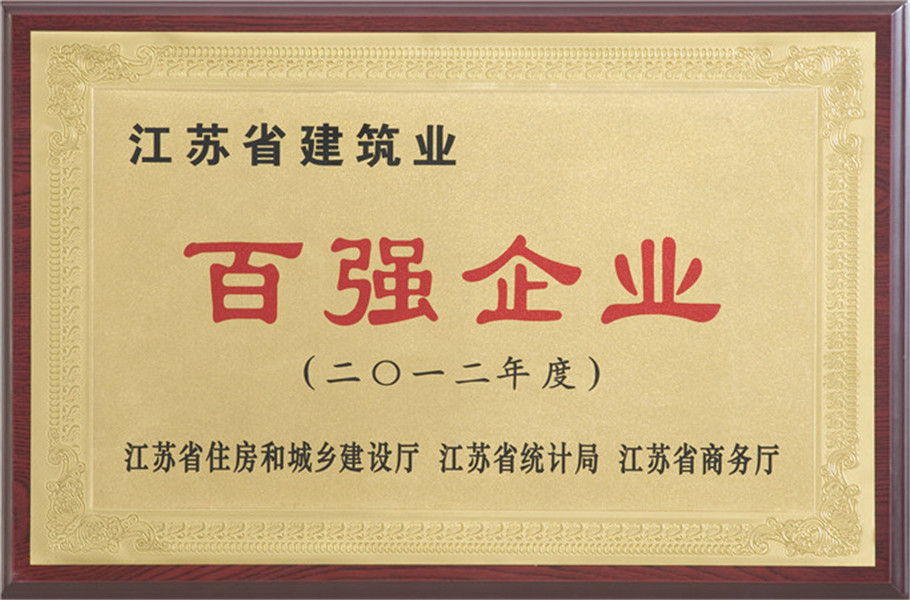 2012年江蘇省百強企業(yè)